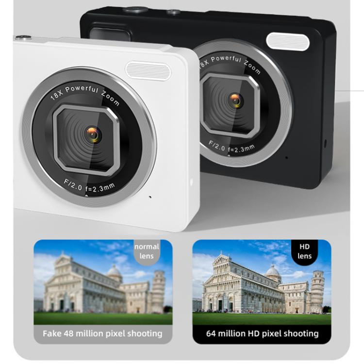 DC15 2.4 inch 18X Digital Zoom Camera 4K HD Video 64MP Shooting(White) - Children Cameras by buy2fix | Online Shopping UK | buy2fix
