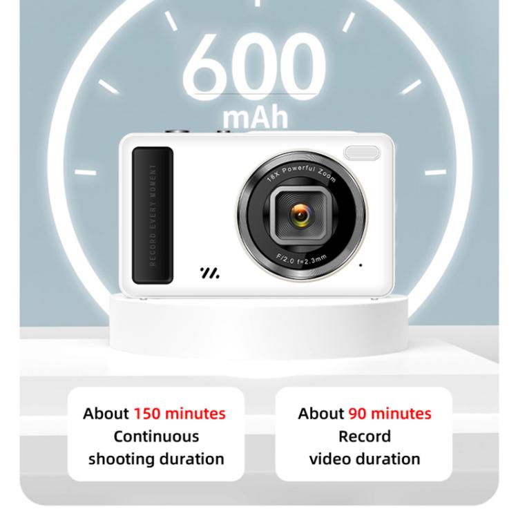 DC15 2.4 inch 18X Digital Zoom Camera 4K HD Video 64MP Shooting(White) - Children Cameras by buy2fix | Online Shopping UK | buy2fix