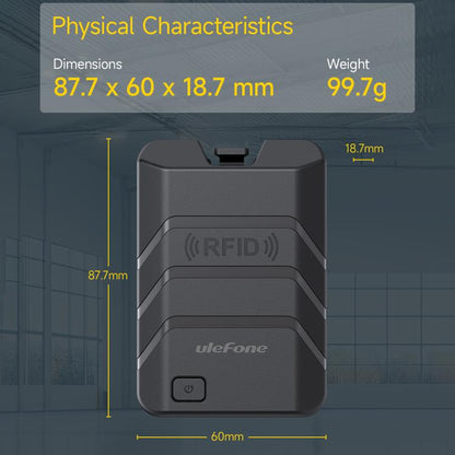 Ulefone Bluetooth 5.2 Portable UHF RFID Tag Reader(Black) - Others Accessories by Ulefone | Online Shopping UK | buy2fix