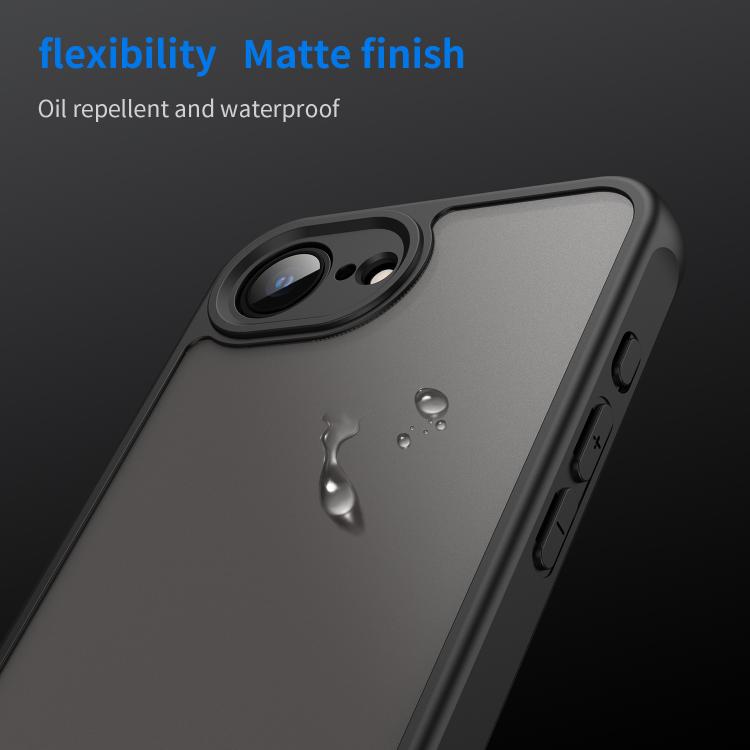 For iPhone 16e Fan Dun Series TPU Hybrid PC Frosted Phone Case(Black) - iPhone 16e Cases by buy2fix | Online Shopping UK | buy2fix