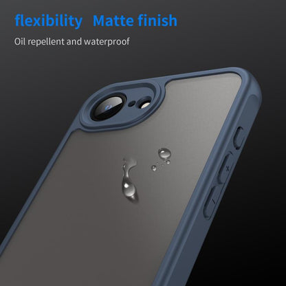 For iPhone 16e Fan Dun Series TPU Hybrid PC Frosted Phone Case(Blue) - iPhone 16e Cases by buy2fix | Online Shopping UK | buy2fix