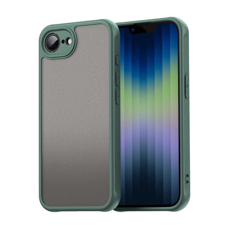For iPhone 16e Fan Dun Series TPU Hybrid PC Frosted Phone Case(Green) - iPhone 16e Cases by buy2fix | Online Shopping UK | buy2fix