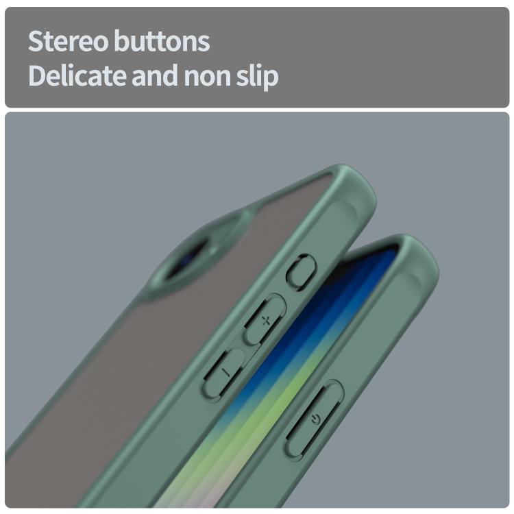 For iPhone 16e Fan Dun Series TPU Hybrid PC Frosted Phone Case(Green) - iPhone 16e Cases by buy2fix | Online Shopping UK | buy2fix