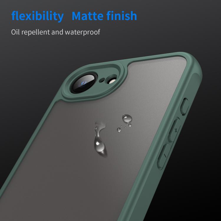 For iPhone 16e Fan Dun Series TPU Hybrid PC Frosted Phone Case(Green) - iPhone 16e Cases by buy2fix | Online Shopping UK | buy2fix