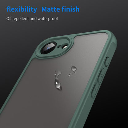 For iPhone 16e Fan Dun Series TPU Hybrid PC Frosted Phone Case(Green) - iPhone 16e Cases by buy2fix | Online Shopping UK | buy2fix