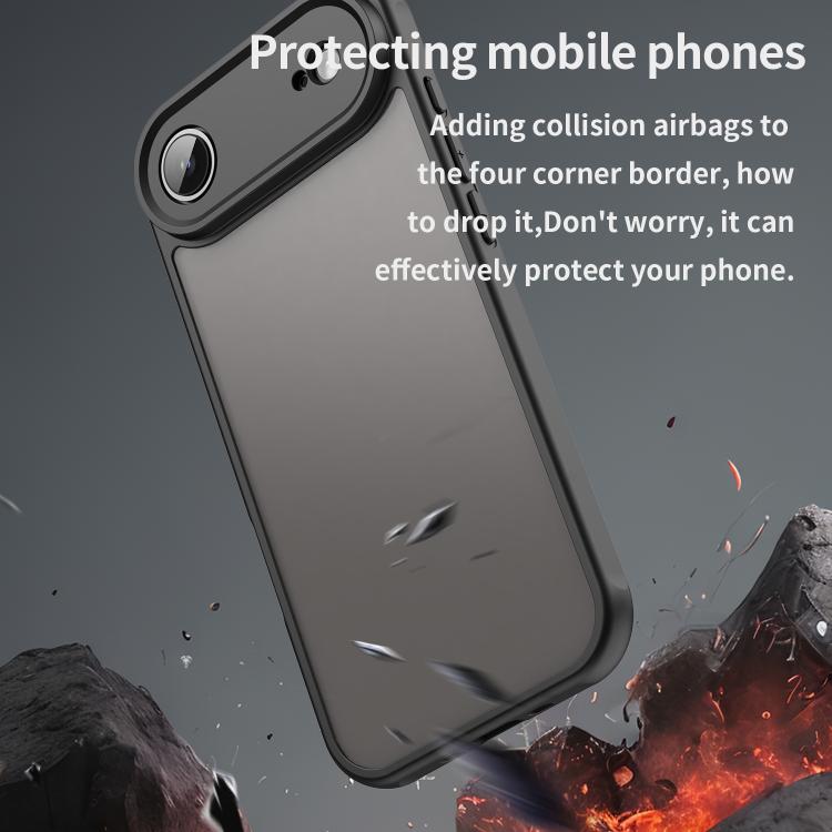 For iPhone Air Fan Dun Series TPU Hybrid PC Frosted Phone Case(Black) - iPhone Air Cases by buy2fix | Online Shopping UK | buy2fix