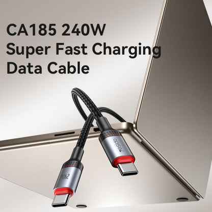 Yesido CA186 240W Type-C to Type-C Aluminum Alloy Data Cable, Length: 2m(Black) - USB-C & Type-C Cable by Yesido | Online Shopping UK | buy2fix
