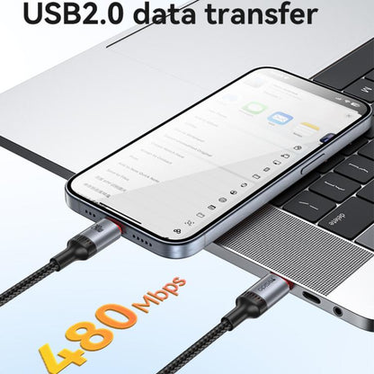 Yesido CA186 240W Type-C to Type-C Aluminum Alloy Data Cable, Length: 2m(Black) - USB-C & Type-C Cable by Yesido | Online Shopping UK | buy2fix