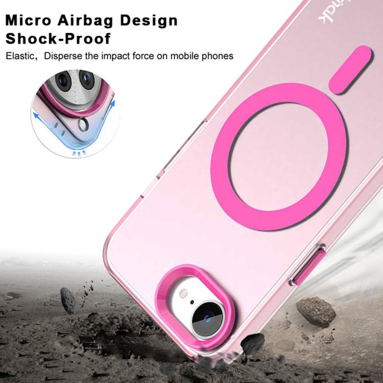 For iPhone 16e IMAK Candy Series Shockproof MagSafe Phone Case(Blue) - iPhone 16e Cases by imak | Online Shopping UK | buy2fix