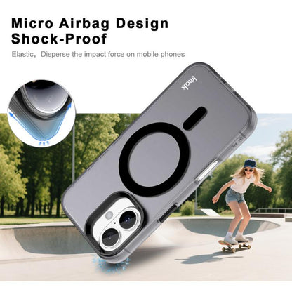 For iPhone 16 IMAK Candy Series Shockproof MagSafe Phone Case(Black) - iPhone 16 Cases by imak | Online Shopping UK | buy2fix