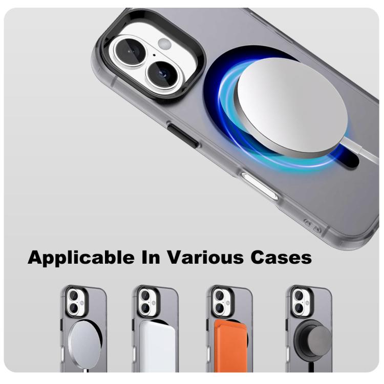 For iPhone 16 IMAK Candy Series Shockproof MagSafe Phone Case(Black) - iPhone 16 Cases by imak | Online Shopping UK | buy2fix