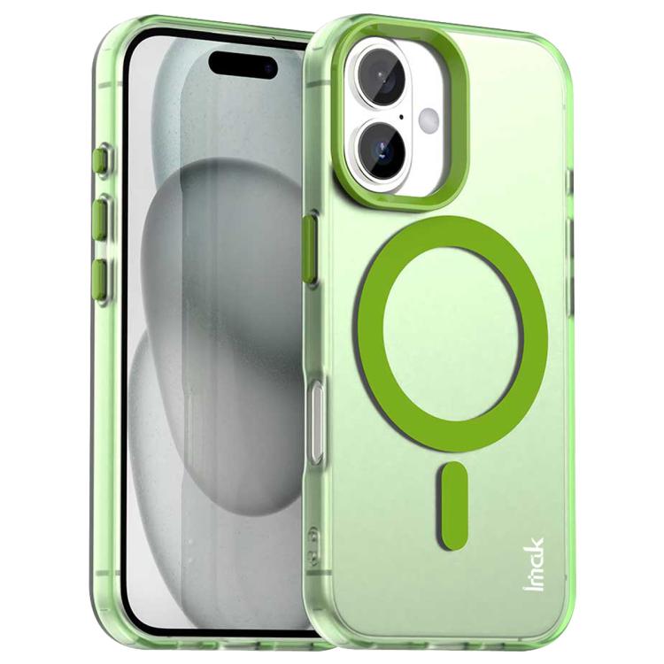For iPhone 16 IMAK Candy Series Shockproof MagSafe Phone Case(Green) - iPhone 16 Cases by imak | Online Shopping UK | buy2fix