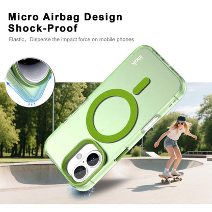 For iPhone 16 IMAK Candy Series Shockproof MagSafe Phone Case(Green) - iPhone 16 Cases by imak | Online Shopping UK | buy2fix