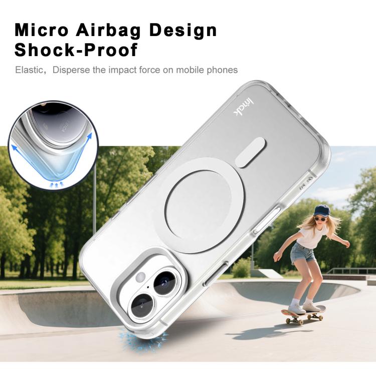 For iPhone 16 Plus IMAK Candy Series Shockproof MagSafe Phone Case(White) - iPhone 16 Plus Cases by imak | Online Shopping UK | buy2fix