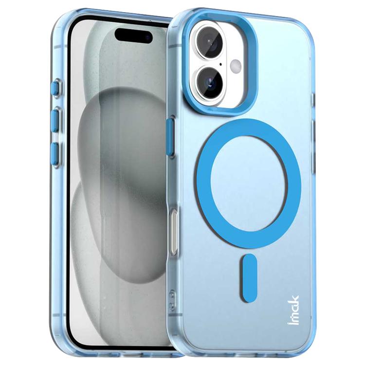 For iPhone 16 Plus IMAK Candy Series Shockproof MagSafe Phone Case(Blue) - iPhone 16 Plus Cases by imak | Online Shopping UK | buy2fix