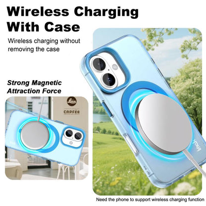 For iPhone 16 Plus IMAK Candy Series Shockproof MagSafe Phone Case(Blue) - iPhone 16 Plus Cases by imak | Online Shopping UK | buy2fix