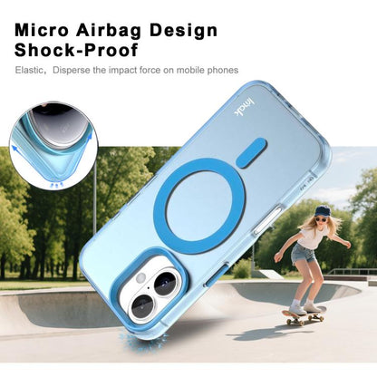 For iPhone 16 Plus IMAK Candy Series Shockproof MagSafe Phone Case(Blue) - iPhone 16 Plus Cases by imak | Online Shopping UK | buy2fix