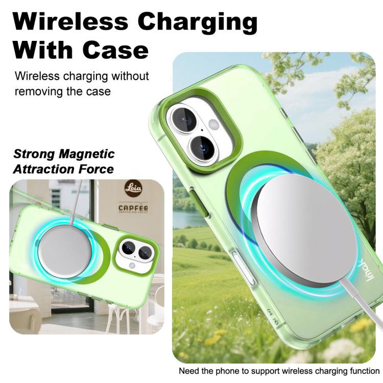 For iPhone 16 Plus IMAK Candy Series Shockproof MagSafe Phone Case(Green) - iPhone 16 Plus Cases by imak | Online Shopping UK | buy2fix
