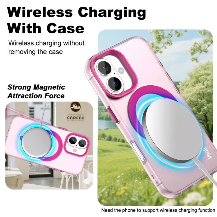 For iPhone 16 Plus IMAK Candy Series Shockproof MagSafe Phone Case(Red) - iPhone 16 Plus Cases by imak | Online Shopping UK | buy2fix