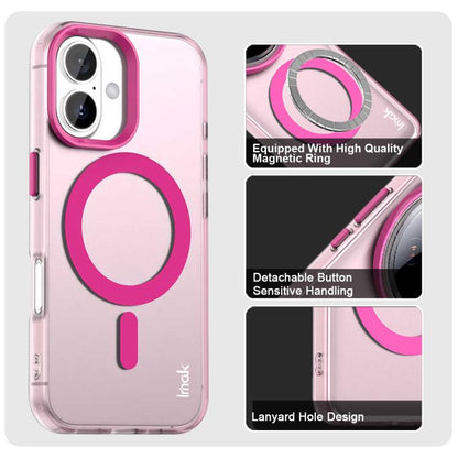 For iPhone 16 Plus IMAK Candy Series Shockproof MagSafe Phone Case(Red) - iPhone 16 Plus Cases by imak | Online Shopping UK | buy2fix