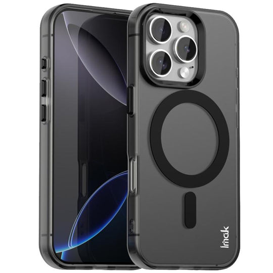 For iPhone 16 Pro IMAK Candy Series Shockproof MagSafe Phone Case(Black)