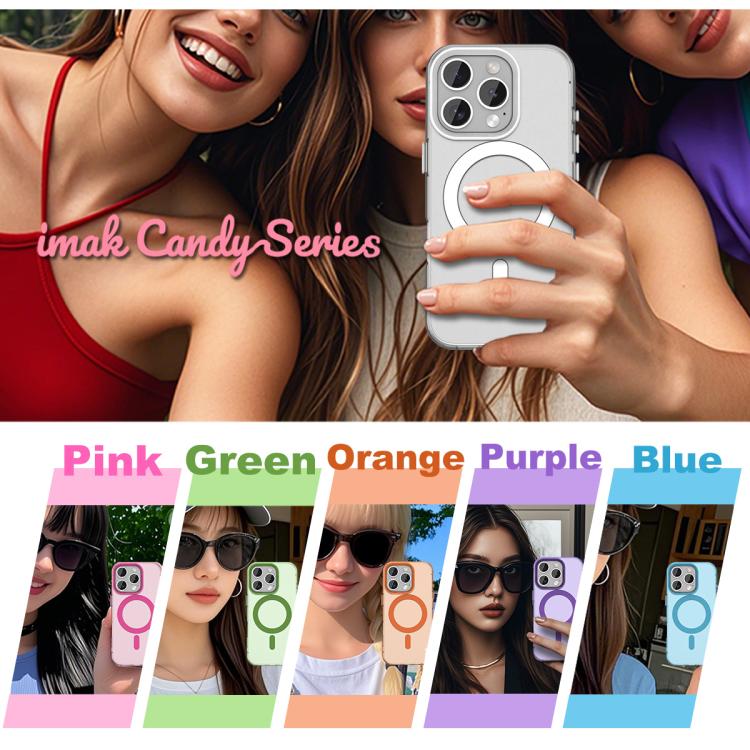 For iPhone 16 Pro IMAK Candy Series Shockproof MagSafe Phone Case(Blue) - iPhone 16 Pro Cases by imak | Online Shopping UK | buy2fix