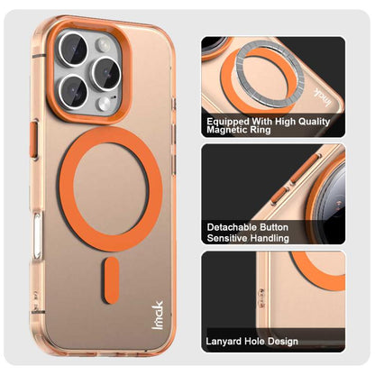 For iPhone 16 Pro IMAK Candy Series Shockproof MagSafe Phone Case(Orange) - iPhone 16 Pro Cases by imak | Online Shopping UK | buy2fix