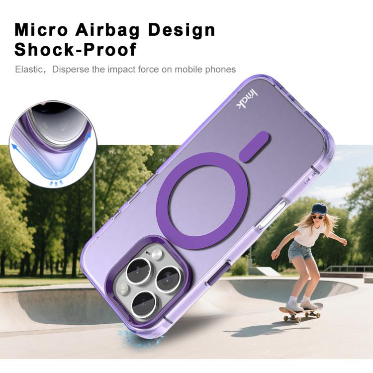 For iPhone 16 Pro IMAK Candy Series Shockproof MagSafe Phone Case(Purple) - iPhone 16 Pro Cases by imak | Online Shopping UK | buy2fix