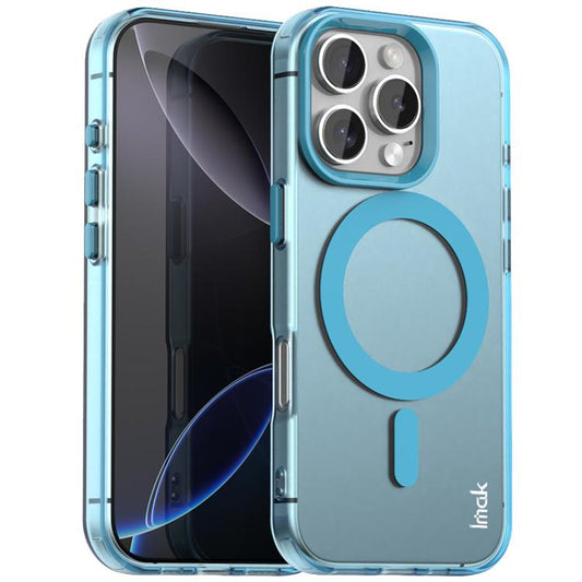For iPhone 16 Pro Max IMAK Candy Series Shockproof MagSafe Phone Case(Blue) - iPhone 16 Pro Max Cases by imak | Online Shopping UK | buy2fix