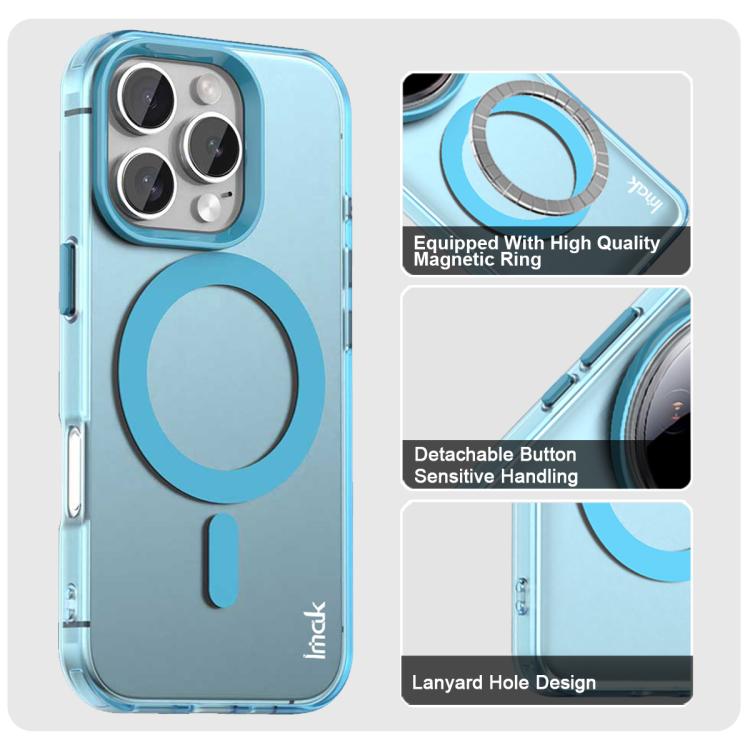 For iPhone 16 Pro Max IMAK Candy Series Shockproof MagSafe Phone Case(Blue) - iPhone 16 Pro Max Cases by imak | Online Shopping UK | buy2fix