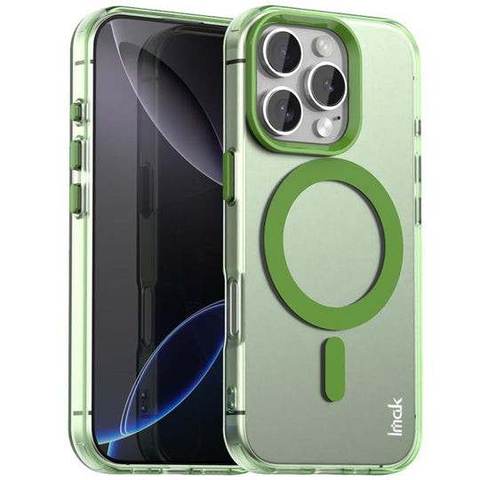 For iPhone 16 Pro Max IMAK Candy Series Shockproof MagSafe Phone Case(Green)