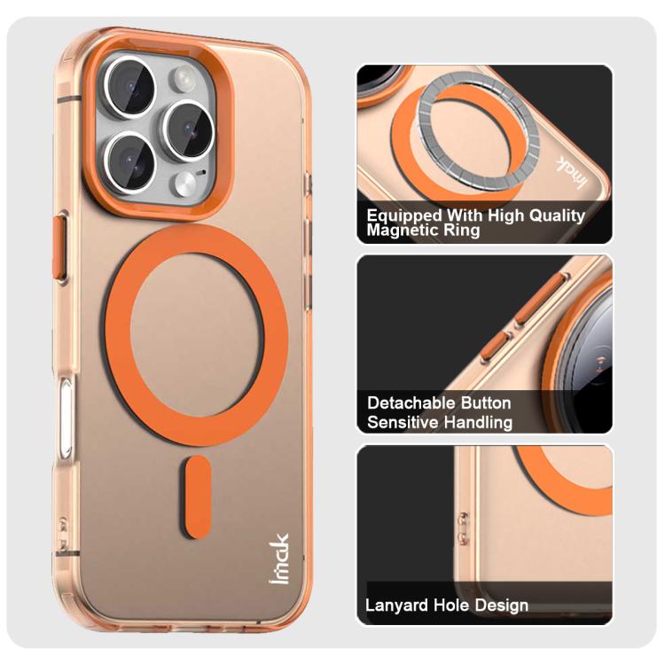 For iPhone 16 Pro Max IMAK Candy Series Shockproof MagSafe Phone Case(Orange) - iPhone 16 Pro Max Cases by imak | Online Shopping UK | buy2fix