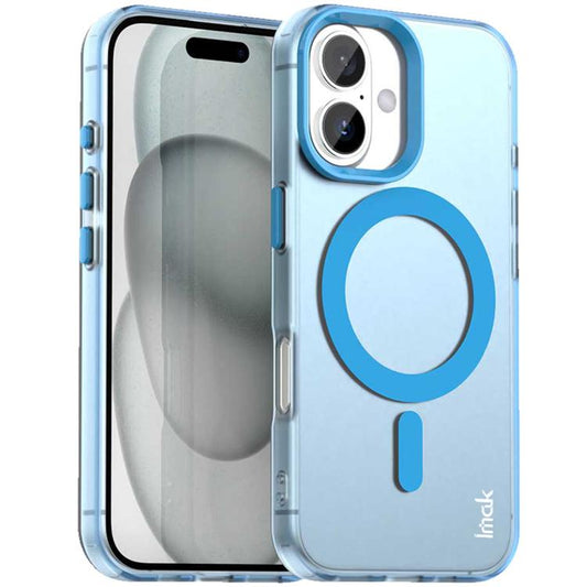 For iPhone 17 IMAK Candy Series Shockproof MagSafe Phone Case(Blue) - iPhone 17 Cases by imak | Online Shopping UK | buy2fix