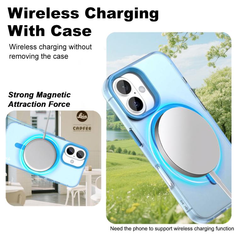 For iPhone 17 IMAK Candy Series Shockproof MagSafe Phone Case(Blue) - iPhone 17 Cases by imak | Online Shopping UK | buy2fix