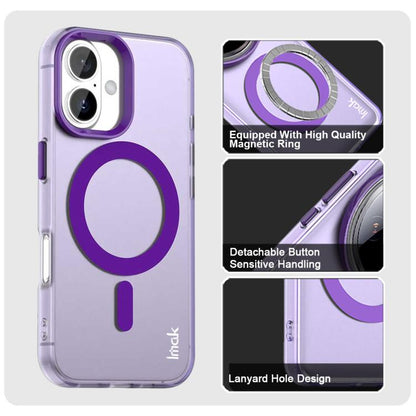 For iPhone 17 IMAK Candy Series Shockproof MagSafe Phone Case(Purple) - iPhone 17 Cases by imak | Online Shopping UK | buy2fix