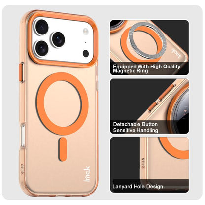 For iPhone 17 Pro IMAK Candy Series Shockproof MagSafe Phone Case(Orange) - iPhone 17 Pro Cases by imak | Online Shopping UK | buy2fix