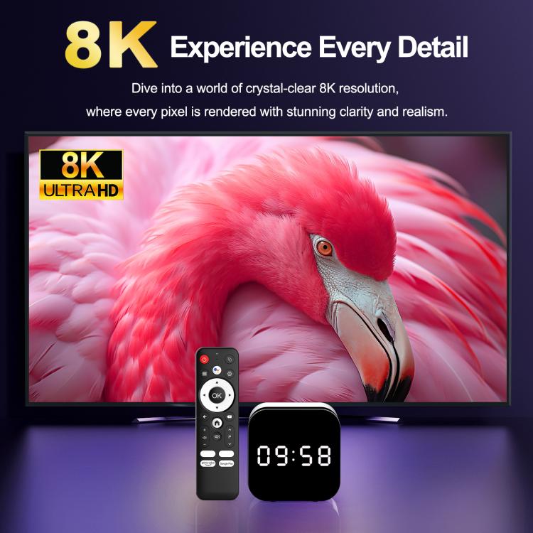 H96Max 8K UHD Android 14 Smart TV Box with Remote Control, 4GB+32GB, Allwinner H728 Octa-Core(UK Plug) - Others by buy2fix | Online Shopping UK | buy2fix