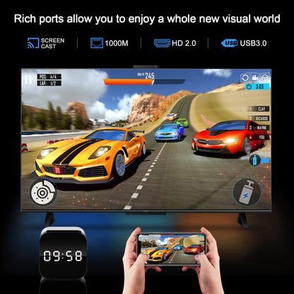 H96Max 8K UHD Android 14 Smart TV Box with Remote Control, 2GB+16GB, Allwinner H728 Octa-Core(UK Plug) - Others by buy2fix | Online Shopping UK | buy2fix