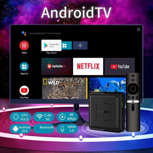Q7 4K UHD Android 10 Smart TV Box with Remote Control, 2GB+8GB, Allwinner H313 Quad-Core(UK Plug) - Others by buy2fix | Online Shopping UK | buy2fix