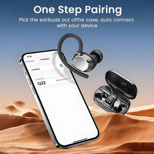 Q22 On Ear In-ear Stereo Noise Reduction Bluetooth Earphone(Rose Gold) - Bluetooth Earphone by buy2fix | Online Shopping UK | buy2fix