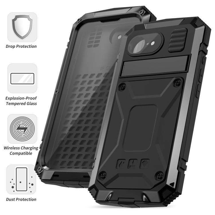 For iPhone 16e IP68 Waterproof Dustproof Shockproof Phone Case(Black) - iPhone 16e Cases by buy2fix | Online Shopping UK | buy2fix