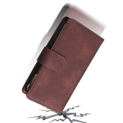 For iPhone 16e Multifunctional Multi-Card Wallet Phone Leather Case(Coffee) - iPhone 16e Cases by buy2fix | Online Shopping UK | buy2fix