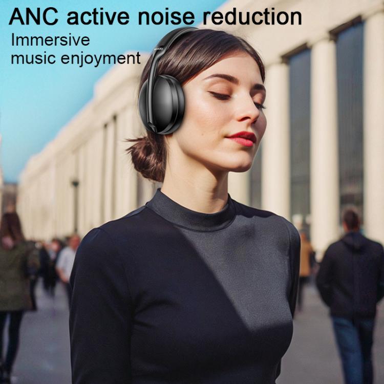 Yesido EP08 ANC Noise Reduction Bluetooth Headphones(Black) - Headset & Headphone by Yesido | Online Shopping UK | buy2fix