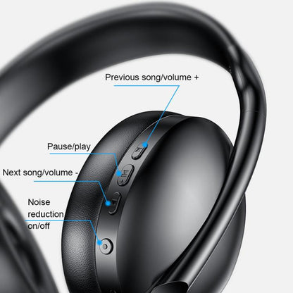 Yesido EP08 ANC Noise Reduction Bluetooth Headphones(Black) - Headset & Headphone by Yesido | Online Shopping UK | buy2fix