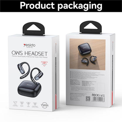 Yesido YSP24 Ear-hook Open OWS Bluetooth Earphone(Black) - Bluetooth Earphone by Yesido | Online Shopping UK | buy2fix