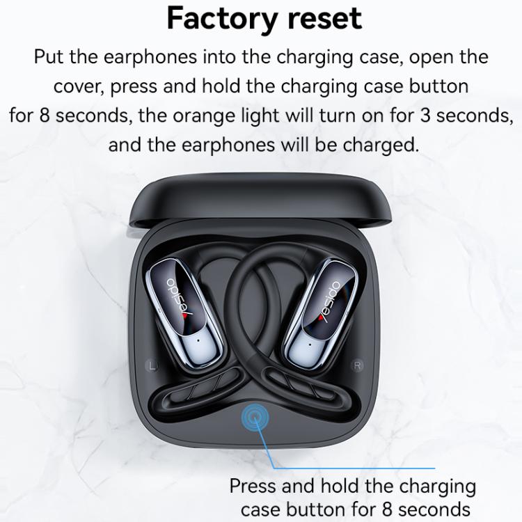 Yesido YSP24 Ear-hook Open OWS Bluetooth Earphone(Black) - Bluetooth Earphone by Yesido | Online Shopping UK | buy2fix