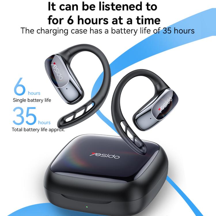 Yesido YSP24 Ear-hook Open OWS Bluetooth Earphone(Black) - Bluetooth Earphone by Yesido | Online Shopping UK | buy2fix