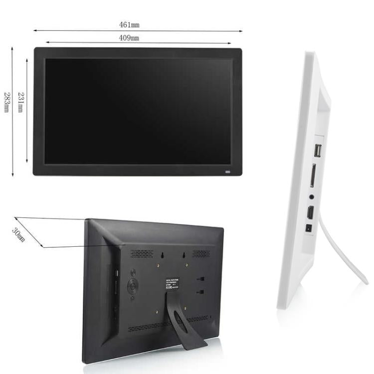 XCLT1850 18.5 inch LED Display Digital Photo Frame, Plug Type:UK Plug(White) - 15 inch Above by buy2fix | Online Shopping UK | buy2fix