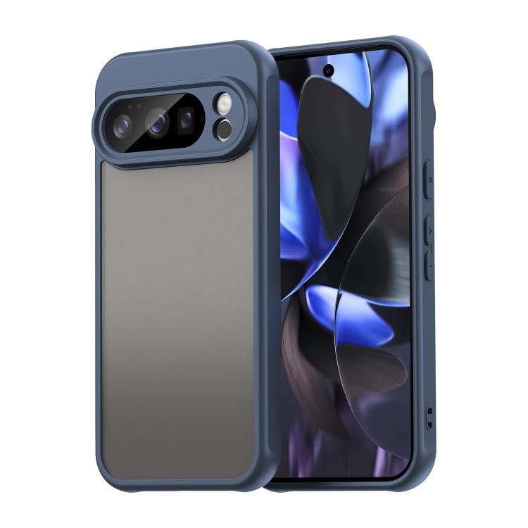 For Google Pixel 10 Pro Fan Dun Series TPU Hybrid PC Frosted Phone Case(Blue) - Google Cases by buy2fix | Online Shopping UK | buy2fix