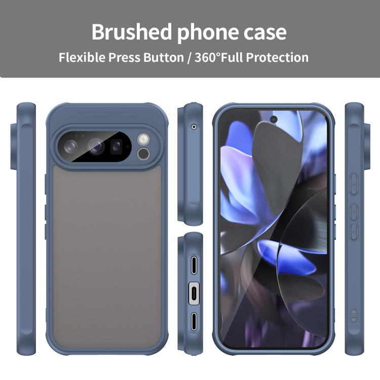 For Google Pixel 10 Pro Fan Dun Series TPU Hybrid PC Frosted Phone Case(Blue) - Google Cases by buy2fix | Online Shopping UK | buy2fix